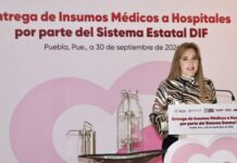 Ceci Arellano entrega equipo médico a cinco hospitales mediante Obra Comunitaria