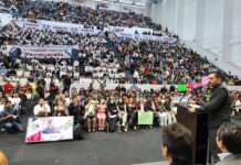 Rinden protesta las y los integrantes de los Comités de Jóvenes por la Transformación